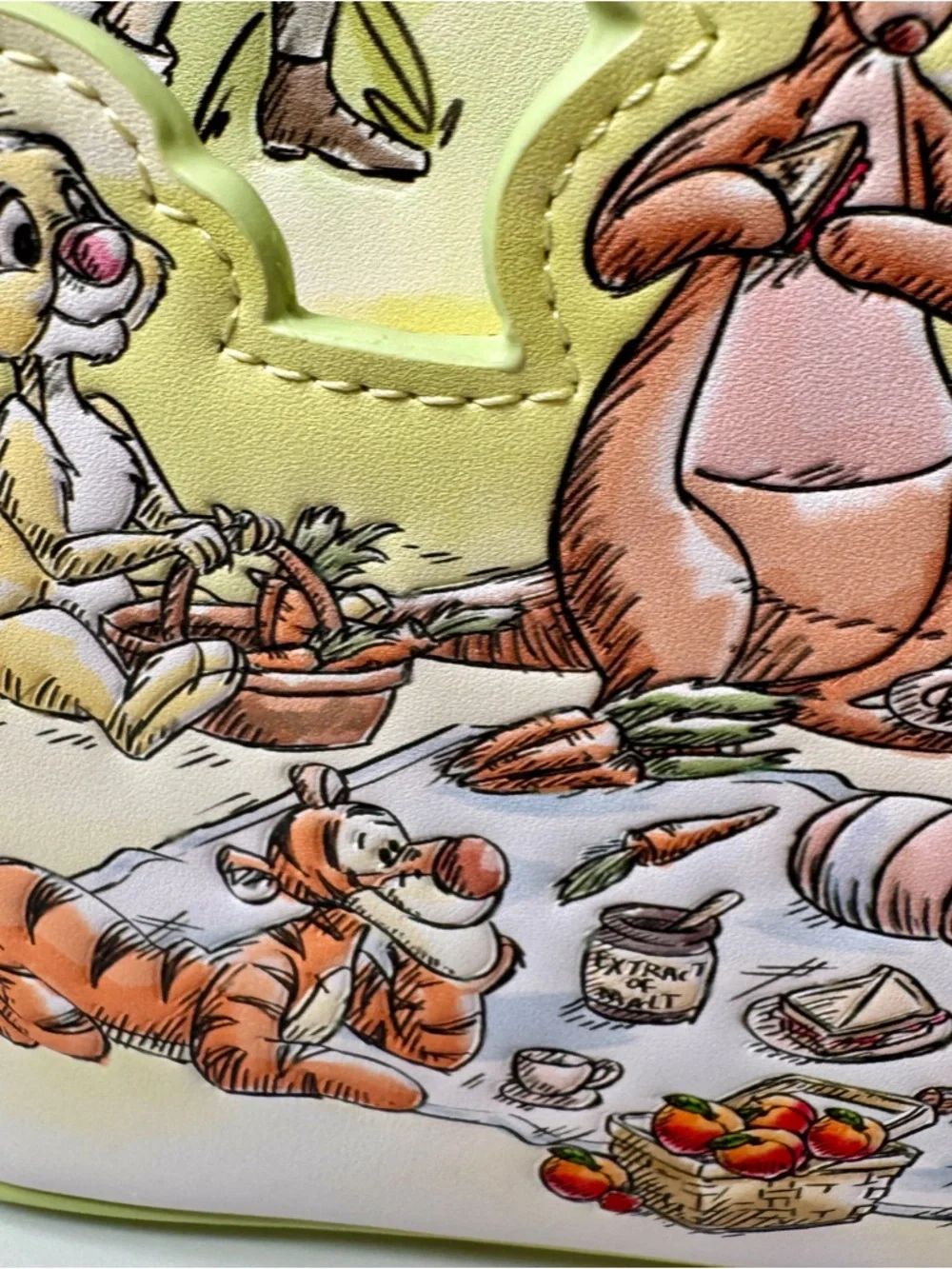 NWT. Disney Parks Winnie the Pooh and Friends Picnic Fun Loungefly Mini Backpack - Picture 9 of 16